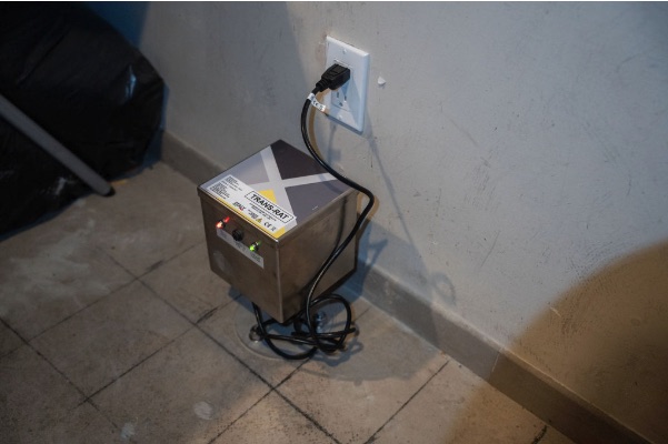 TRANSRAT unit powered and running at a wall outlet